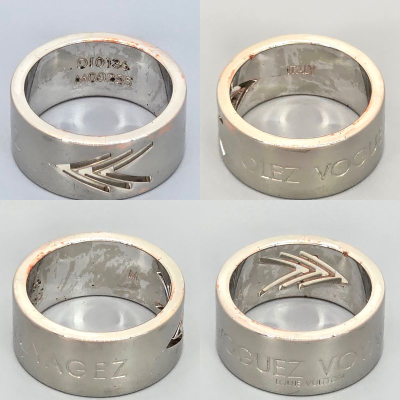 Louis Vuitton Ring Vvv M Cutout Triple Volez Voguez Voyagez Metal