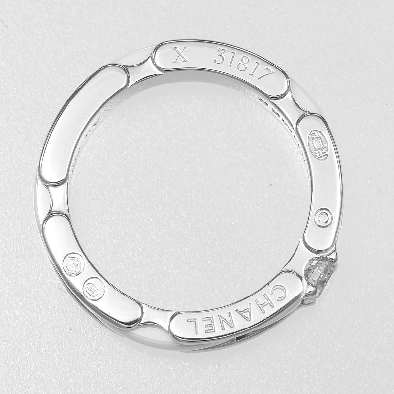 Chanel Ultra Small Gold Diamond Ceramic Ring