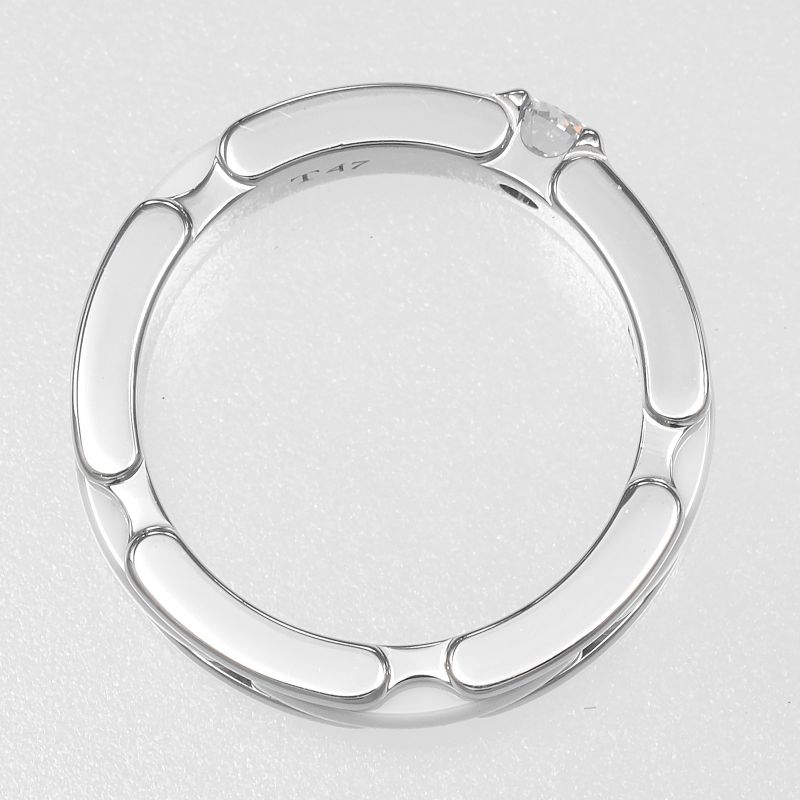 Chanel Ultra Small Gold Diamond Ceramic Ring