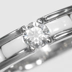 Chanel Ultra Small Gold Diamond Ceramic Ring