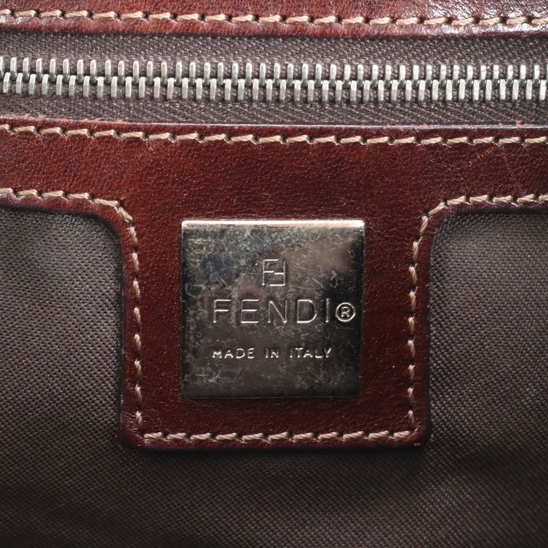 Fendi Denim Mamma Baguette Leather Shoulder Bag Tote