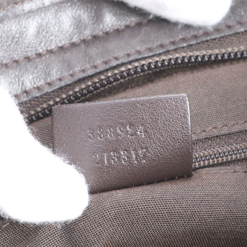 Gucci GG Supreme Leather Shoulder Bag Crossbody Messenger Brown