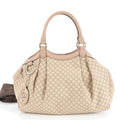 Gucci Diamante Sky Leather Canvas Tote