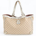 Gucci GG Canvas Leather Tote Shoulder
