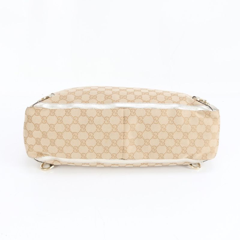 Gucci GG Canvas Leather Tote Shoulder