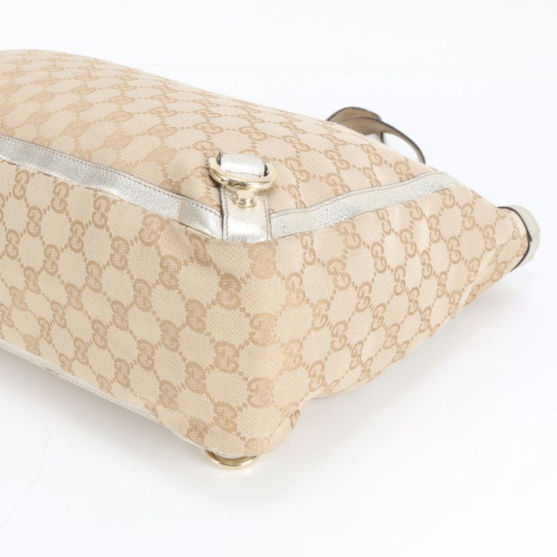 Gucci GG Canvas Leather Tote Shoulder