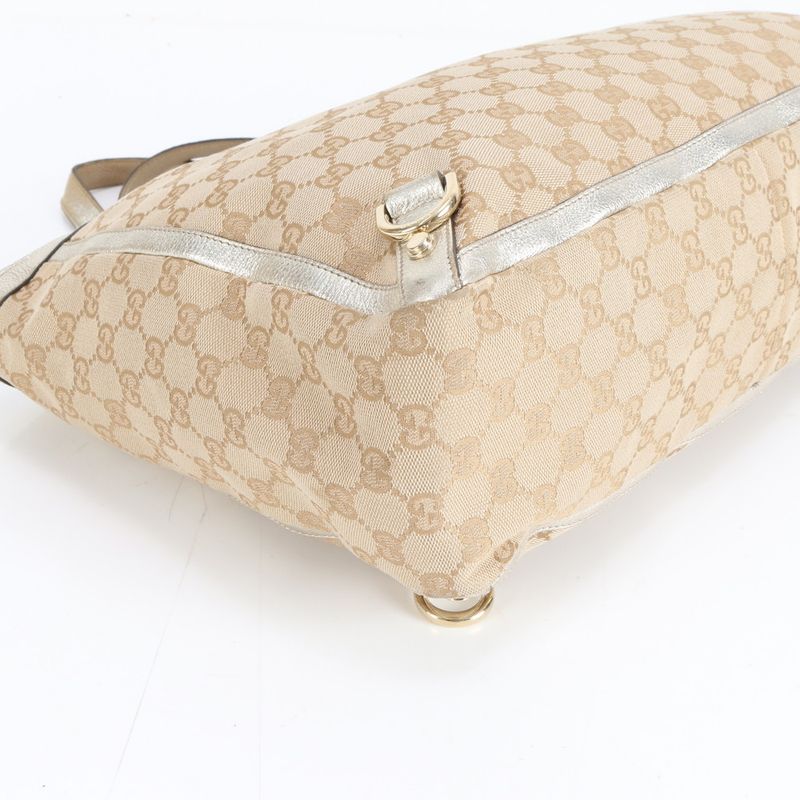 Gucci GG Canvas Leather Tote Shoulder