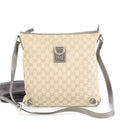 Gucci GG Canvas Leather Shoulder Bag Crossbody Hand Tote Erm