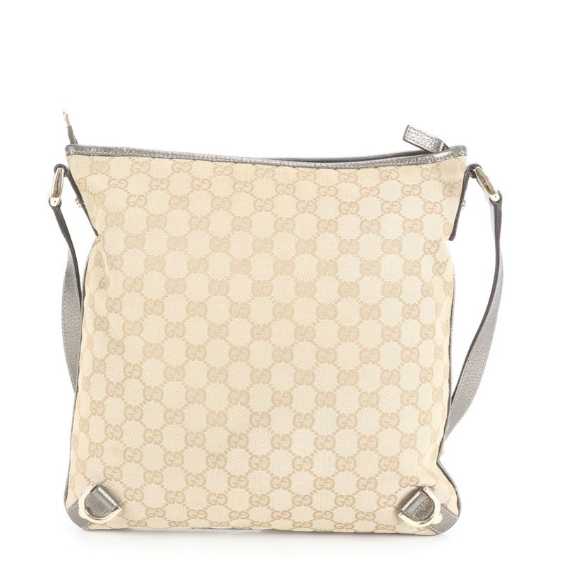 Gucci GG Canvas Leather Shoulder Bag Crossbody Hand Tote Erm