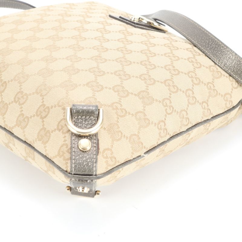 Gucci GG Canvas Leather Shoulder Bag Crossbody Hand Tote Erm