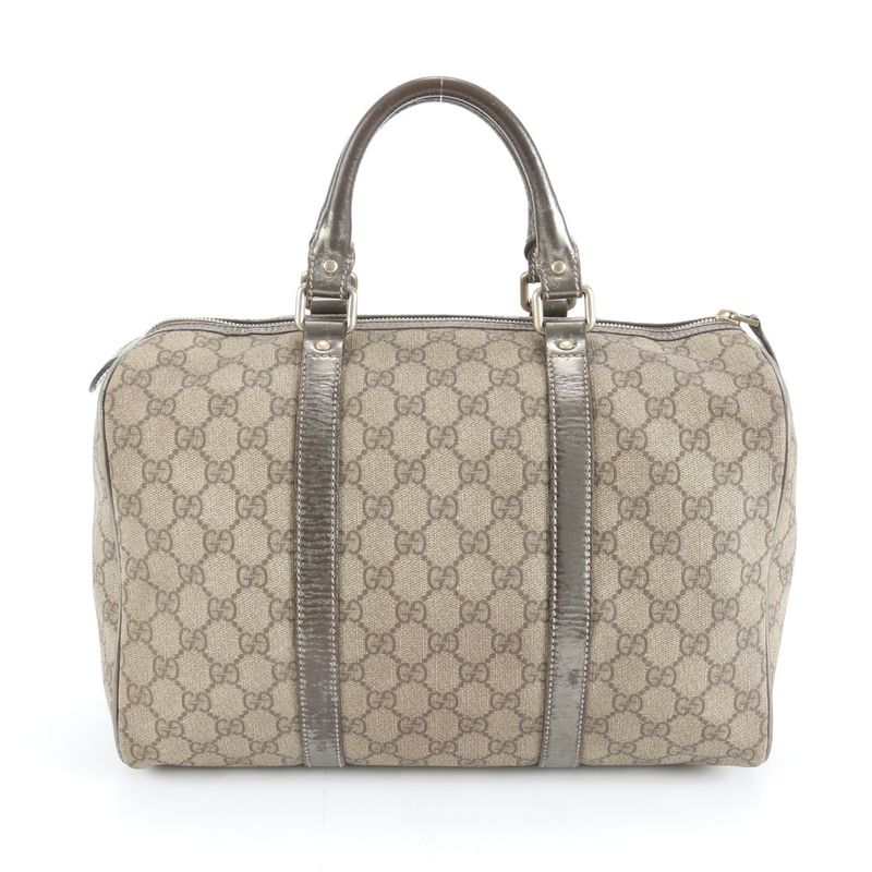 Gucci GG Supreme Leather Tote Mini Boston Shoulder Hand Gold
