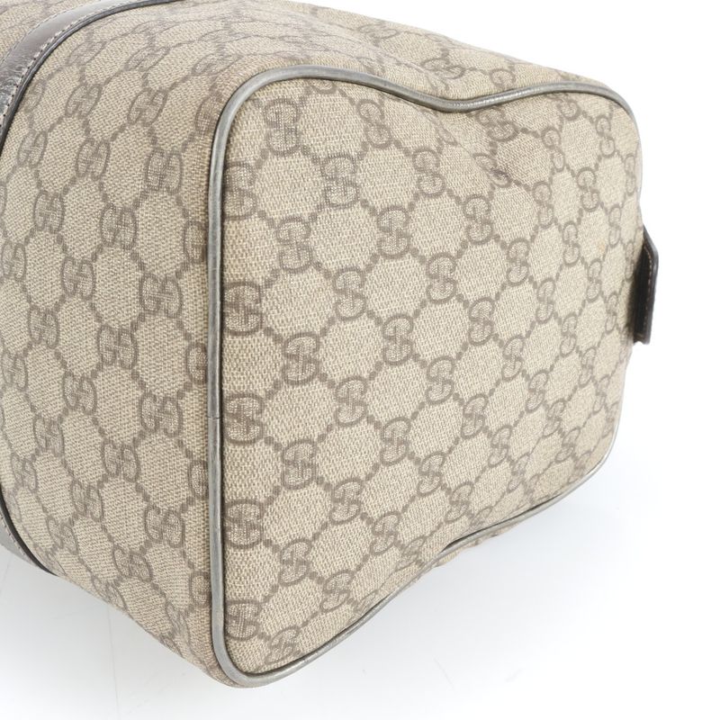 Gucci GG Supreme Leather Tote Mini Boston Shoulder Hand Gold
