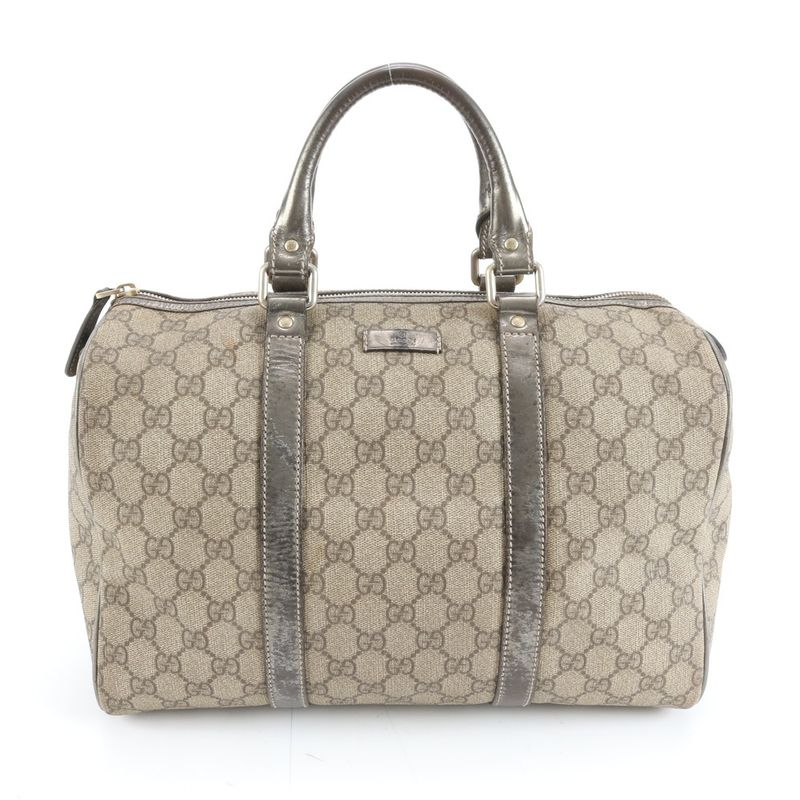 Gucci GG Supreme Leather Tote Mini Boston Shoulder Hand Gold