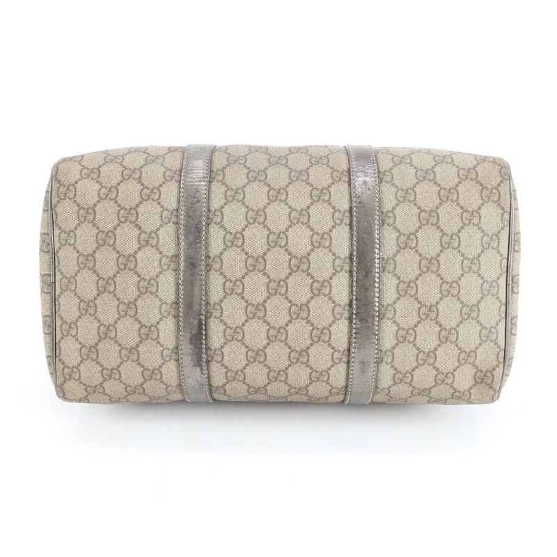 Gucci GG Supreme Leather Tote Mini Boston Shoulder Hand Gold