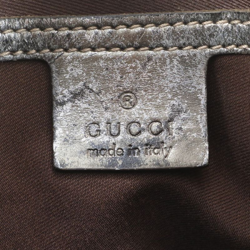 Gucci GG Supreme Leather Tote Mini Boston Shoulder Hand Gold