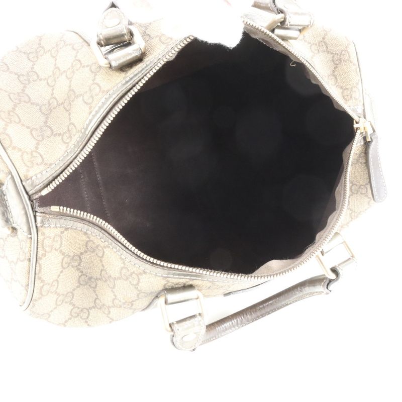 Gucci GG Supreme Leather Tote Mini Boston Shoulder Hand Gold