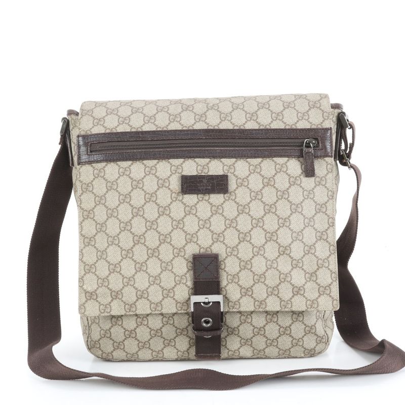 Gucci GG Supreme Leather Shoulder Bag