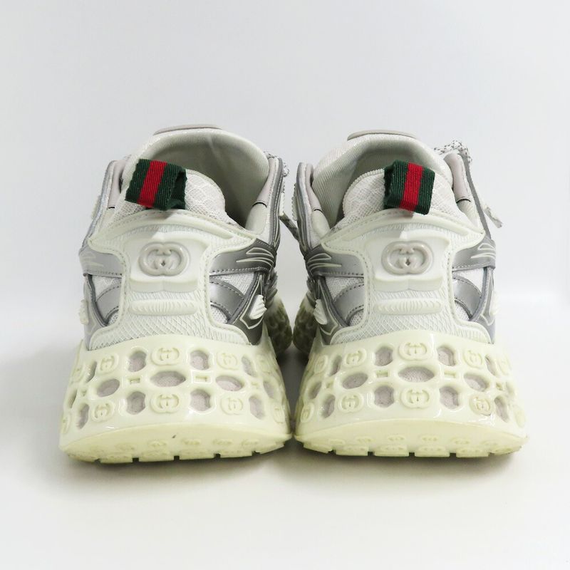 Gucci T Cube Sneakers Demetra Mesh 7.5 Gray White Low