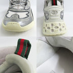 Gucci T Cube Sneakers Demetra Mesh 7.5 Gray White Low