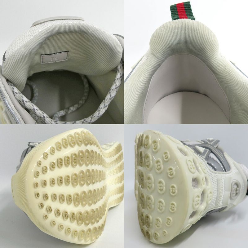 Gucci T Cube Sneakers Demetra Mesh 7.5 Gray White Low