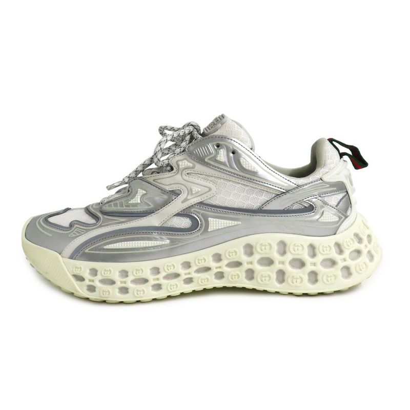 Gucci T Cube Sneakers Demetra Mesh 7.5 Gray White Low
