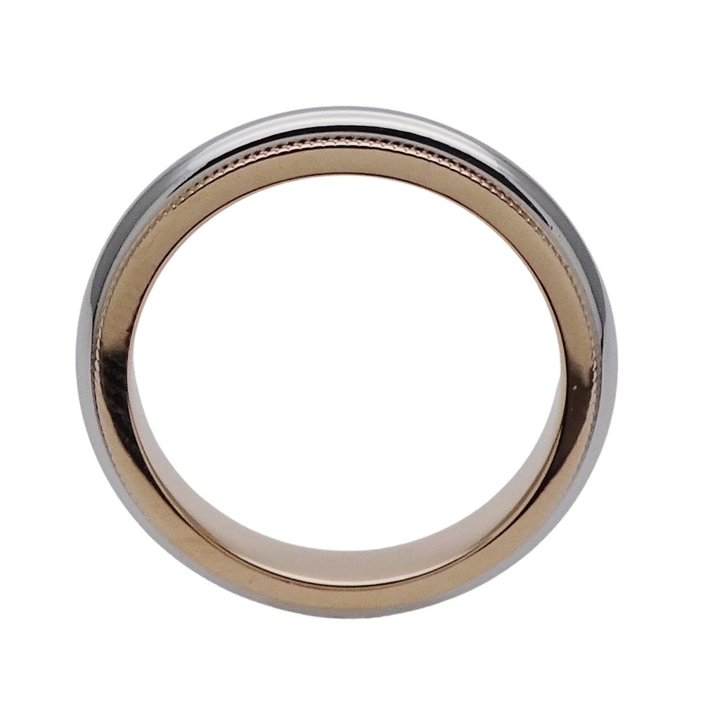 Tiffany & Co Ring Together Milgrain Silver Pink