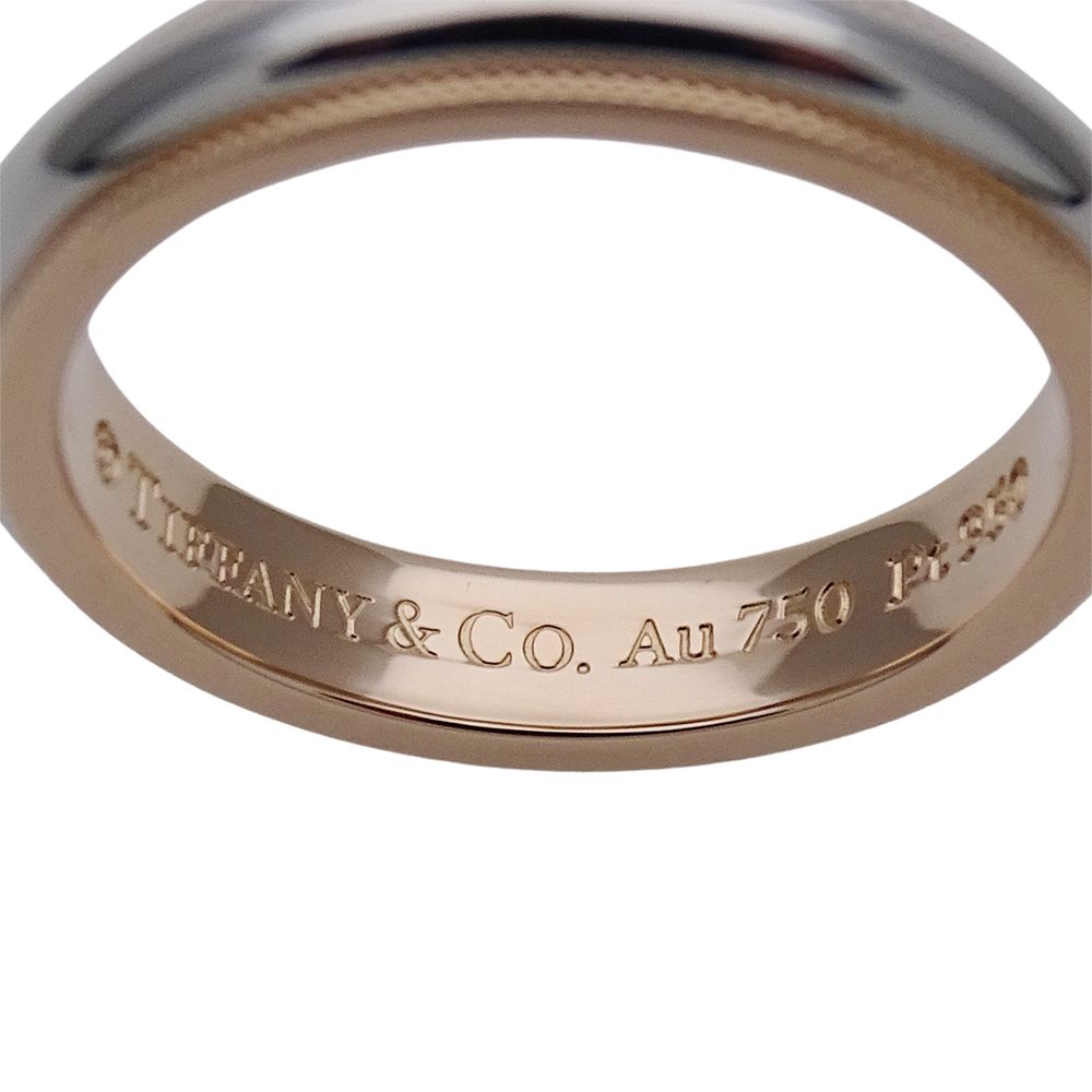 Tiffany & Co Ring Together Milgrain Silver Pink