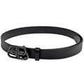 Balenciaga Logo Slim Belt BB Thin Leather Black
