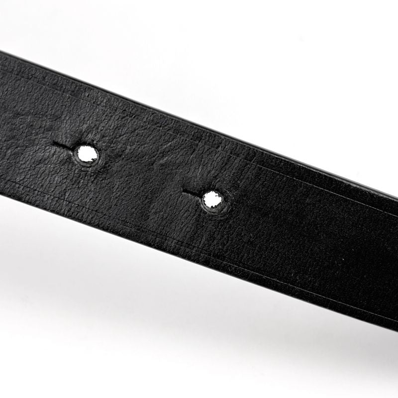 Balenciaga Logo Slim Belt BB Thin Leather Black