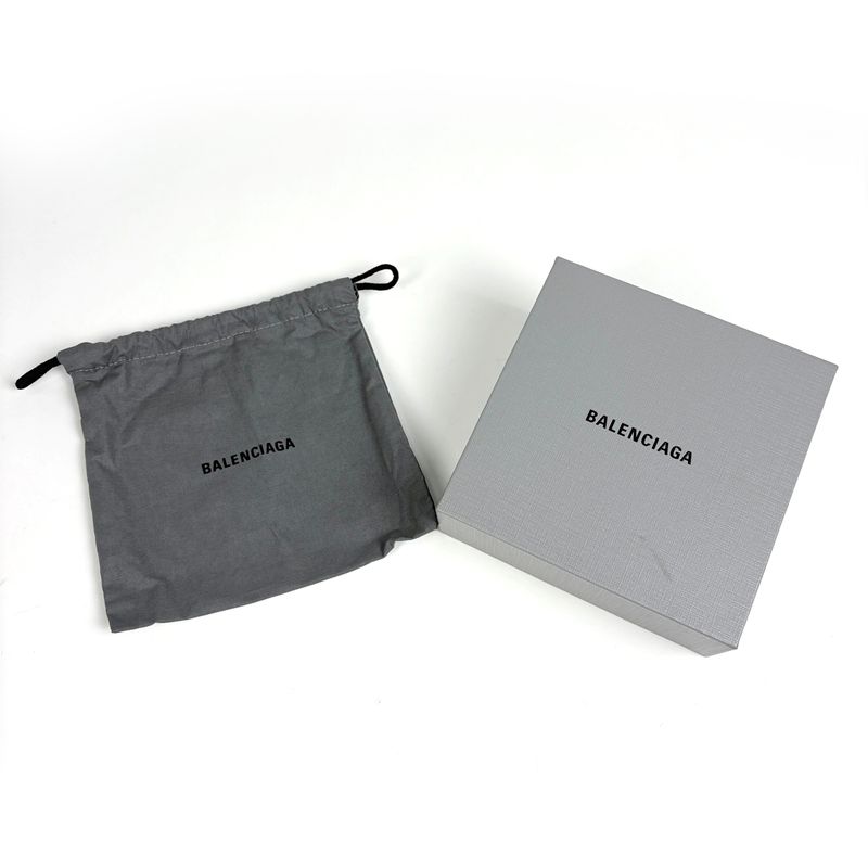 Balenciaga Logo Slim Belt BB Thin Leather Black