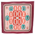 Hermes Scarf Carre 90 Bouclerie Moderne Modern Buckle Silk Prune Rosebell