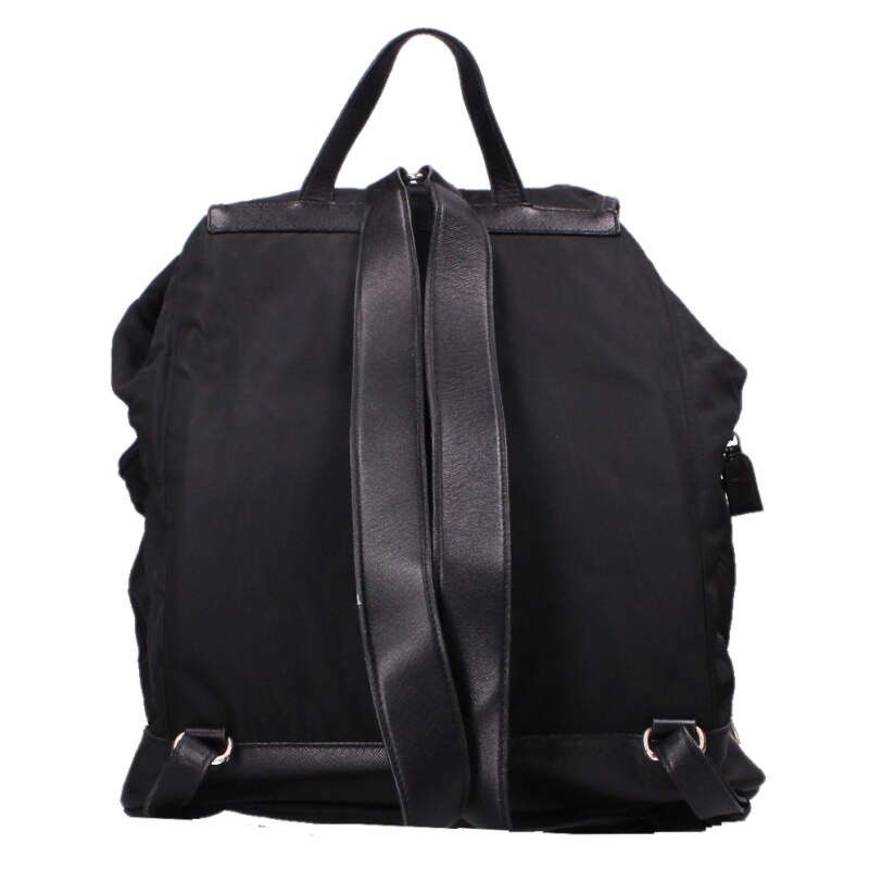 Prada Triangle Logo Nylon Backpack