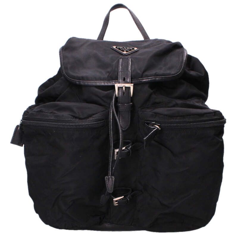 Prada Triangle Logo Nylon Backpack
