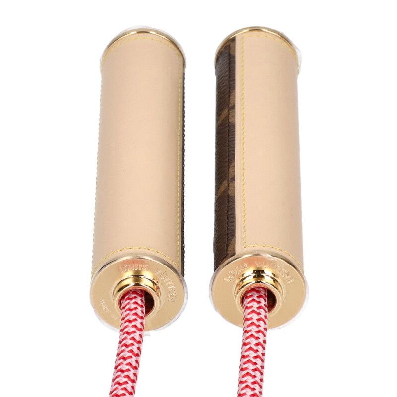 Louis Vuitton Corde a Saute Monogram Leather Jump Rope Shoulder Bag Brown Beige Red