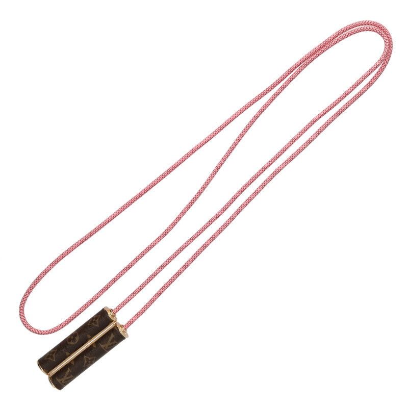 Louis Vuitton Corde a Saute Monogram Leather Jump Rope Shoulder Bag Brown Beige Red