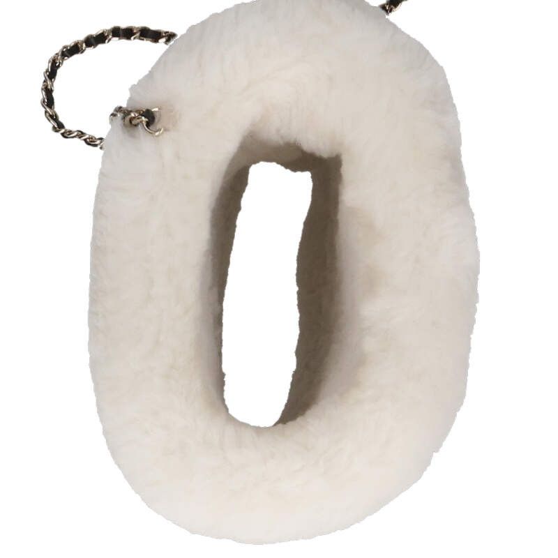 Chanel Fur Muff CC Logo Shoulder Bag