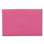 Hermes Calvi Leather Coin Purse Pink Tone