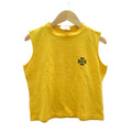 Balenciaga Tank Top Short Length 38 Yellow Stand Collar
