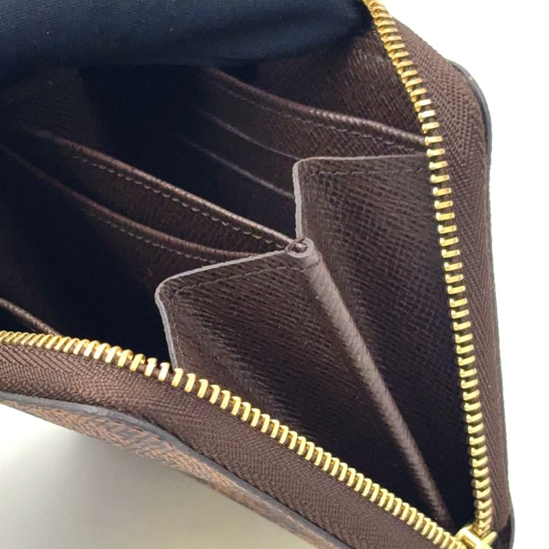 Louis Vuitton Zippy Coin Purse Damier Ebene Brown Case