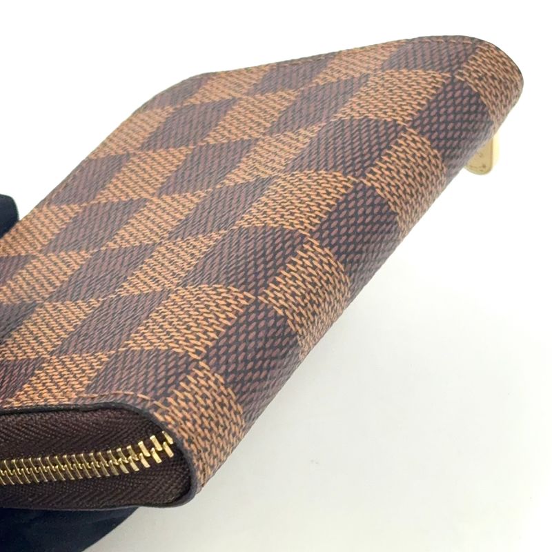Louis Vuitton Zippy Coin Purse Damier Ebene Brown Case