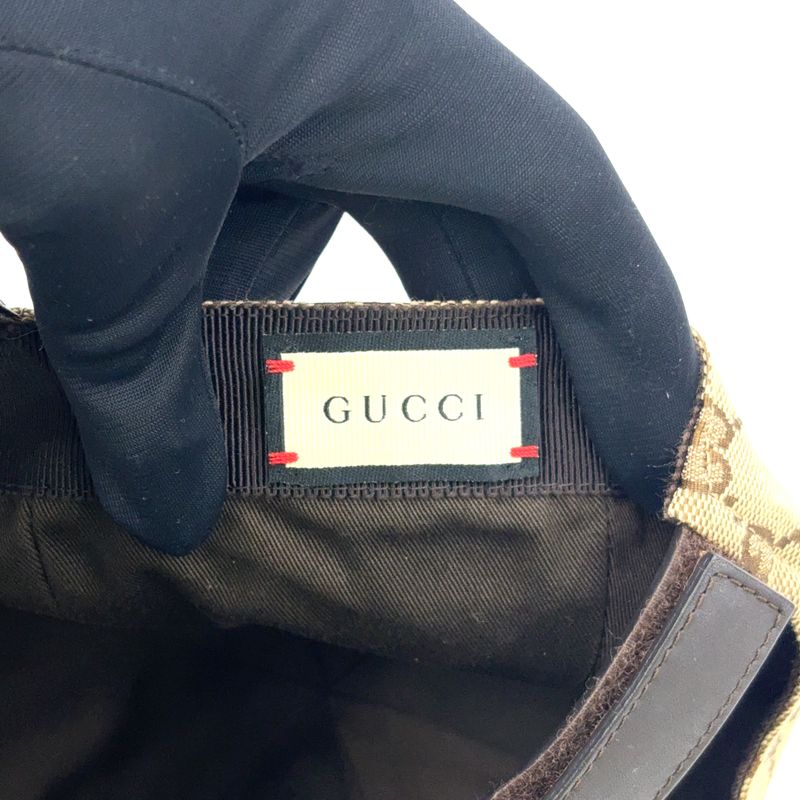 Gucci Baseball Cap GG Canvas Light Gray Hat Gold