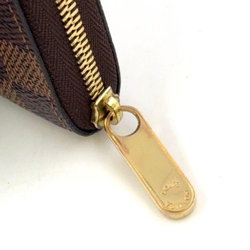 Louis Vuitton Zippy Coin Purse Damier Ebene Brown Case