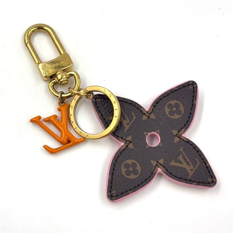 Louis Vuitton Key Holder LV Pop Flower Monogram Brown Light Pink Wallet Ac X Light