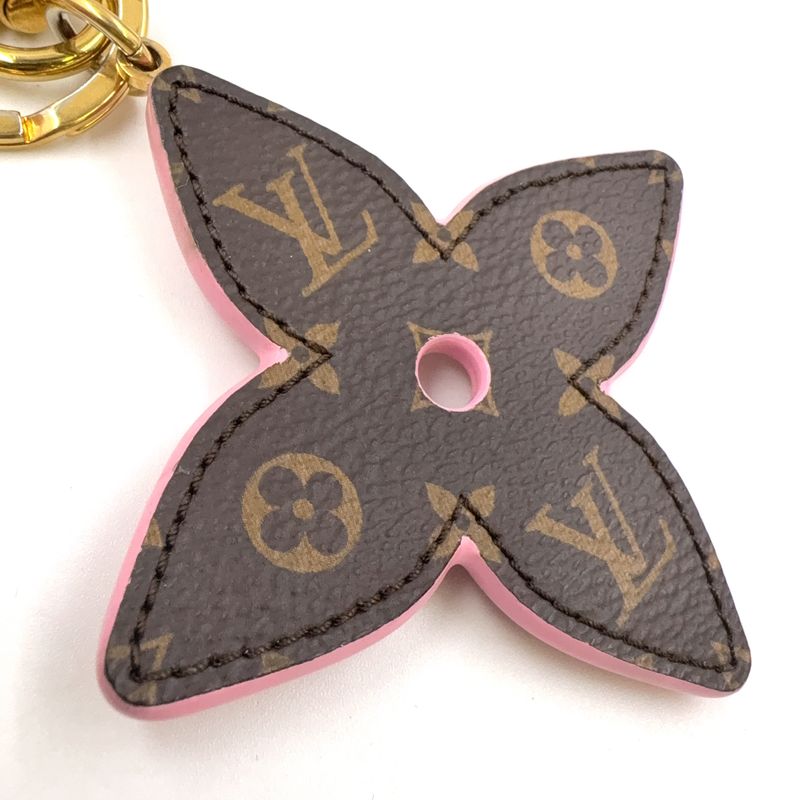 Louis Vuitton Key Holder LV Pop Flower Monogram Brown Light Pink Wallet Ac X Light