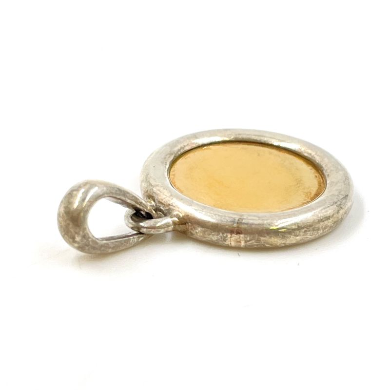 Hermes Yellow Gold Silver Pendant Top
