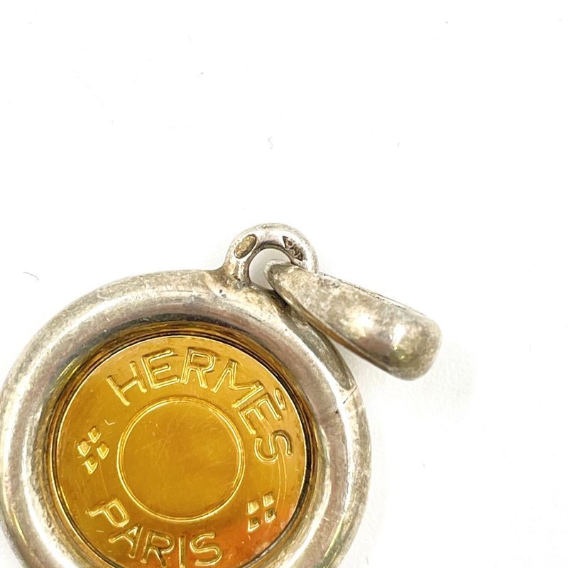 Hermes Yellow Gold Silver Pendant Top