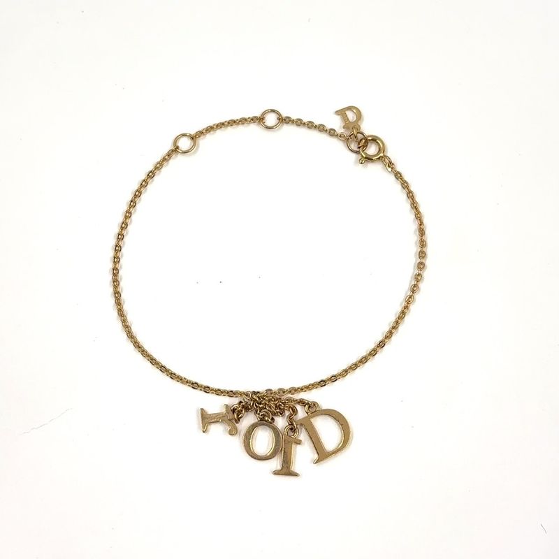 Dior Logo Gold Plated Bracelet Bangle