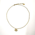 Dior CD Logo Gold Plated Necklace