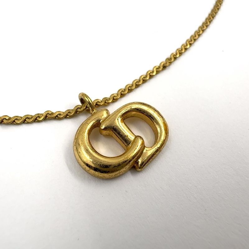 Dior CD Logo Gold Plated Necklace