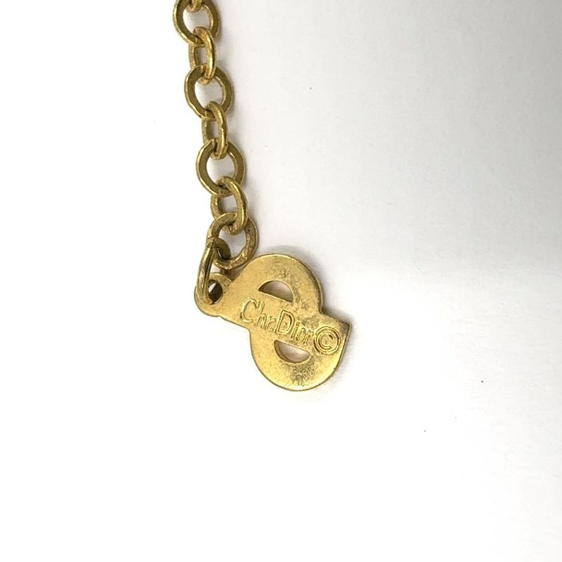Dior CD Logo Gold Plated Necklace